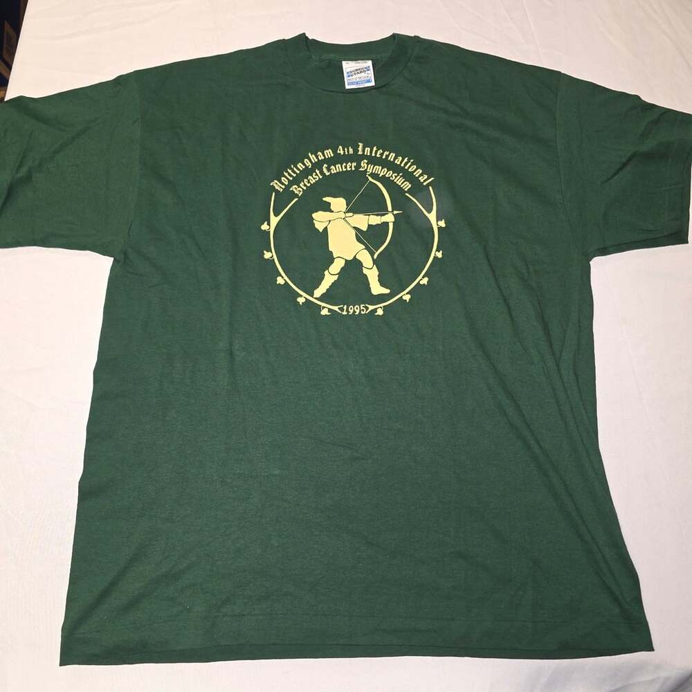 Vintage 1995 Nottingham 4th International Breast Cancer Symposium shirt XL